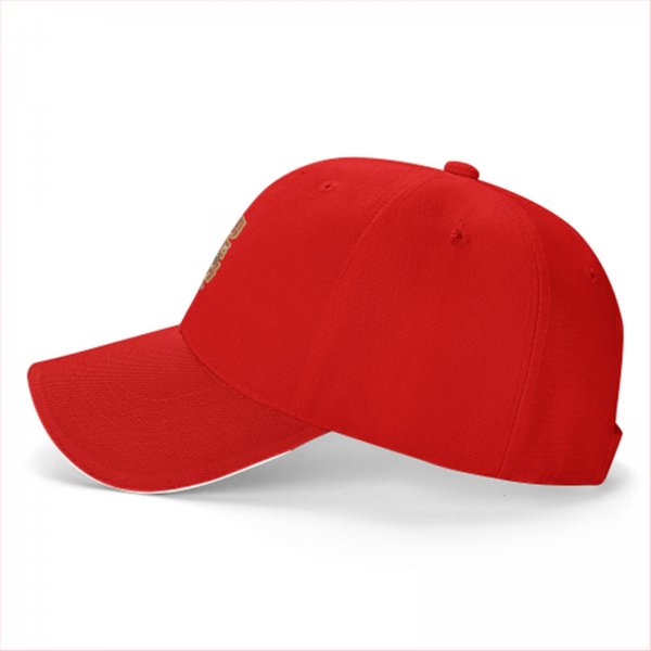 Black baseball cap with giant hot kaiju destroying city graphic