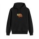 Black hoodie with cute sad turtle graphic print