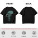 Olive T-Shirt With Alien Eating Ice Cream Graphic