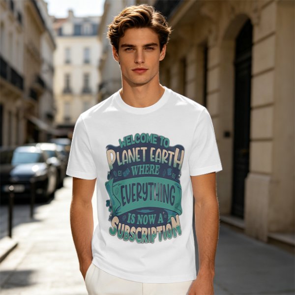 Welcome to Planet Earth Where Everything Is Now A Subscription T-Shirt