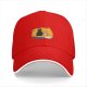 Black Baseball Cap with Cat and Shiba Inu Graphic Print