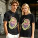 Olive Green T-Shirt With Surreal Monster Graphic Print
