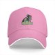 Black baseball cap with colorful cat graphic and Evil Girls text