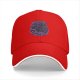 Black Baseball Cap With Purple Abstract Swirl Graphic Design