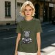 Olive T-shirt with Angry Koala Holding a Small Toy Print