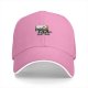 Black baseball cap with cute mushroom and yellow flowers graphic