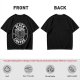 Olive green t-shirt with black goat head and Black Coffee graphic