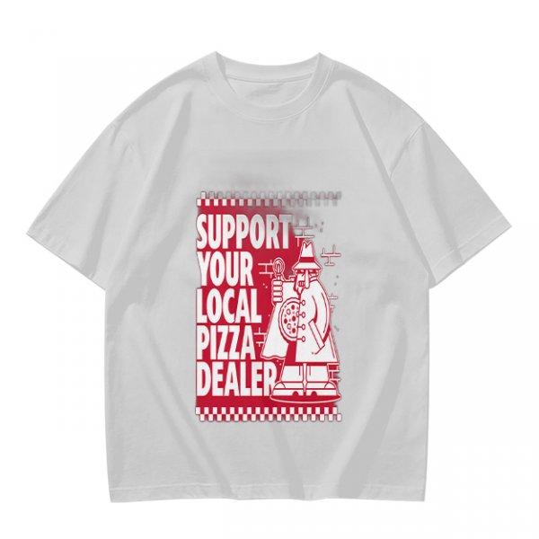 Support Your Local Pizza Dealer Graphic Olive T-Shirt