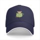 Black baseball cap with chihuahua in teacup graphic design