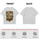 Olive T-Shirt with Fantasy Character Group Graphic Print