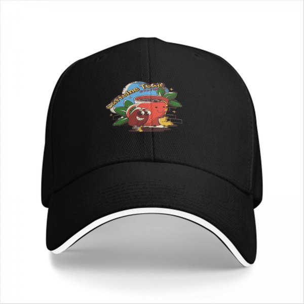 Black Baseball Cap with Caffeine Team Coffee Graphic Print