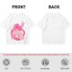 Oversized dark green t-shirt with cute pink ramen bowl graphic