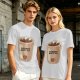 Olive Green T-Shirt With Coffee Cup Graphic Print