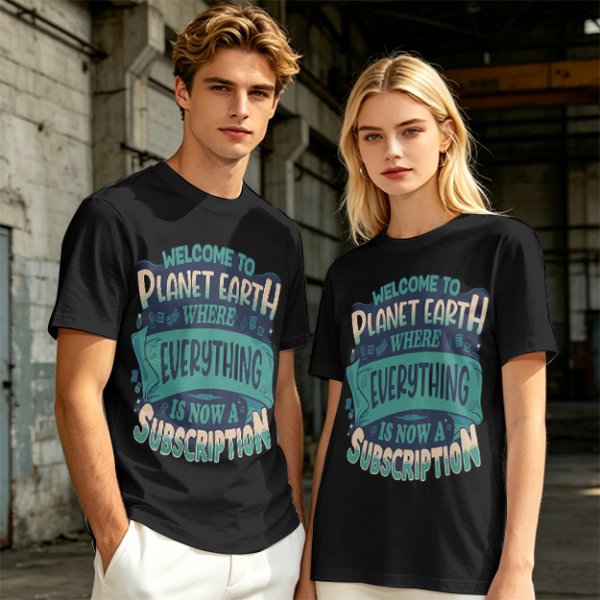 Welcome to Planet Earth Where Everything Is Now A Subscription T-Shirt
