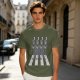 Olive T-Shirt With Skeletons Crossing Abbey Road Style Crosswalk Print