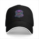 Black Baseball Cap With Fantasy Dragon And Warrior Graphic