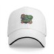 Black Baseball Cap With Artistic Mario And Green Turtle Print