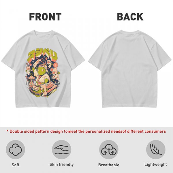 Olive T-Shirt With Final Fantasy Tonberry Moogle Sushi Art Print