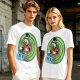 Olive T-Shirt Featuring Scrooge McDuck with Money Bags and Coins