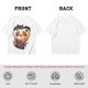 Olive Green T-Shirt With Creepy Melting Skull Apple Graphic