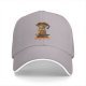 Black baseball cap with coffee and mouse themed graphic design