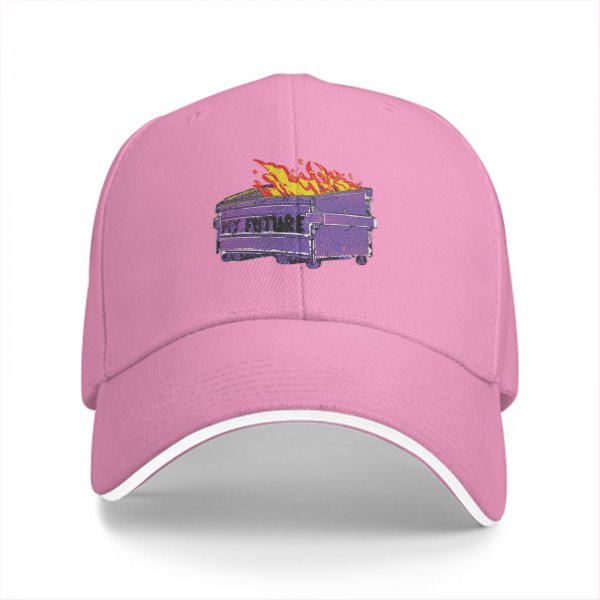 Black baseball cap with burning dumpster my future graphic