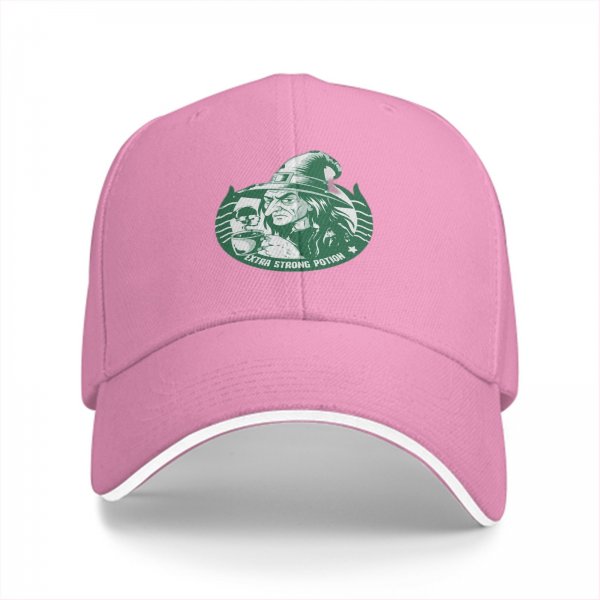 Black baseball cap with witch extra strong potion graphic