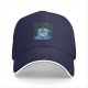 Black Baseball Cap With Christmas Cheshire Cat Print