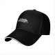 Black Baseball Cap With Cute Chibi Anime Character Group Print