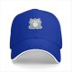 Black Baseball Cap With Grumpy Fluffy Grey Cat Graphic