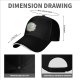 Black baseball cap with whimsical magical plant and mushroom graphic
