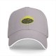 Black baseball cap with Cave's Combustible Lemonade flame logo