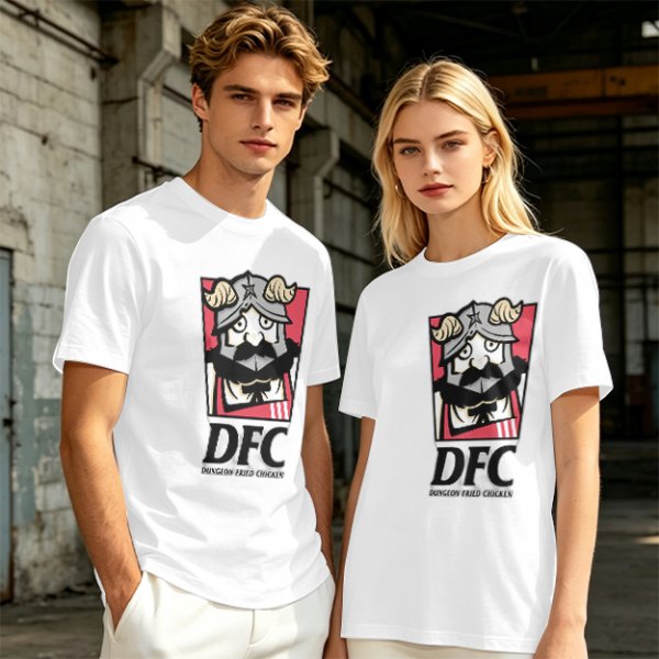 Olive T-Shirt with DFC Viking Graphic Print
