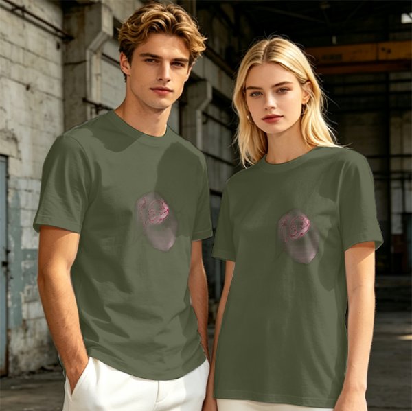 Olive Green T-Shirt With Cute Seal Print