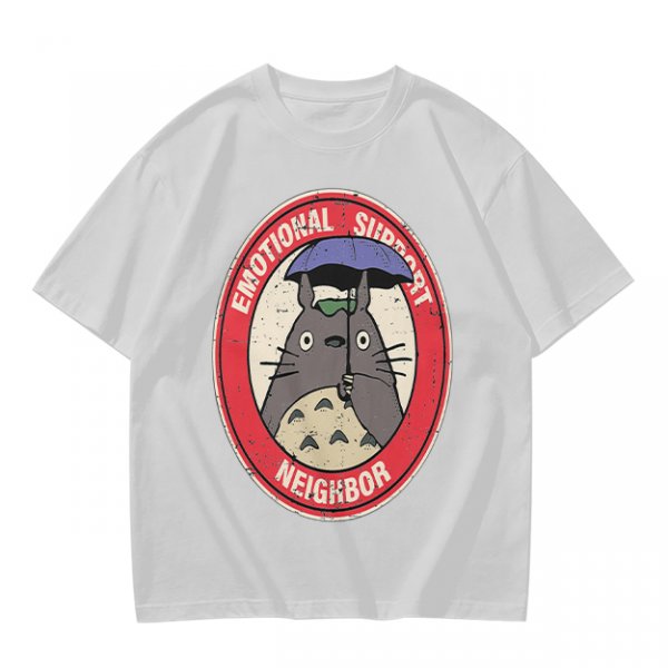 Olive T-Shirt with Emotional Support Neighbor Totoro Graphic