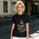 Olive Graphic T-Shirt With The Cult Of Pizza Cat Occult Artwork