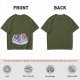 Olive Green T-Shirt With Cookie DJ Mixer Graphic Print