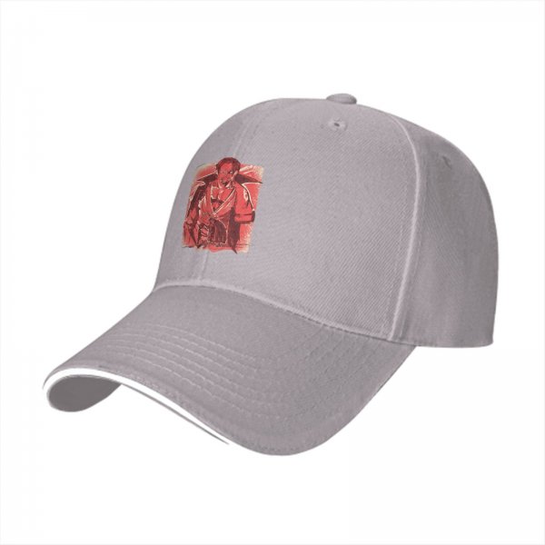Black Baseball Cap With Red Vintage Warrior Graphic Print