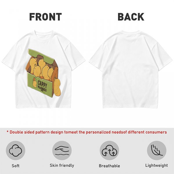 Olive T-Shirt With Cappy Nuggets Cartoon Print