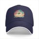 Black Baseball Cap With Whimsical Retro Animal Graphic Print