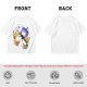 Olive T-shirt with Space Fox Crew Graphic Design
