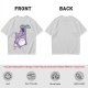 Olive T-Shirt With Cute Chibi Totoro Holding Leaf Print