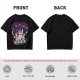 Olive Graphic Tee with Anime Hunter Characters and Huntr/X Text
