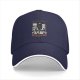 Black baseball cap with cat kitchen graphic and 'Return to Bed Human' text