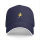 Black baseball cap with yellow rain girl graphic