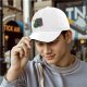 Black Baseball Cap with T-Rex Playing Asteroids Arcade Game Over Print