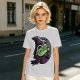 Olive T-Shirt With Cute Green Witch Wearing Glasses Graphic