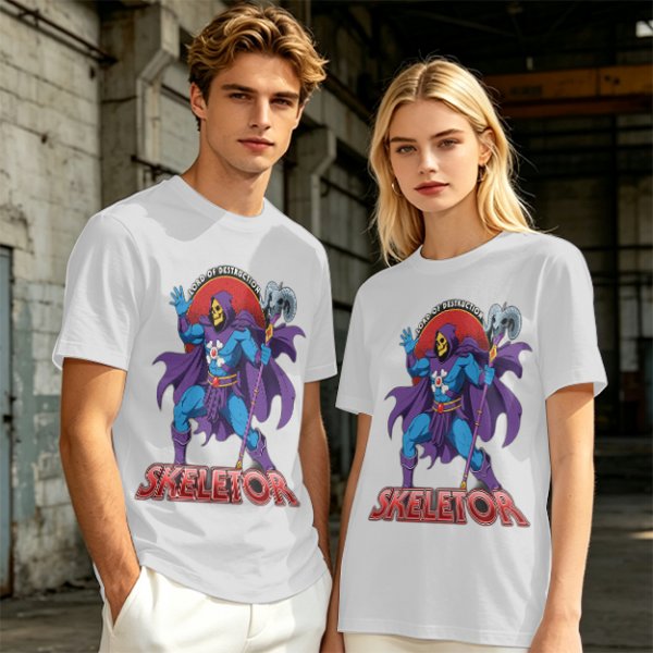 Skeletor Lord of Destruction Graphic Olive T-Shirt