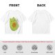 Olive Green T-Shirt With Cute Avocado Cat Holding Yarn Ball Print