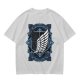 Olive T-Shirt With Attack on Titan Survey Corps Wings Print
